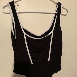 PrettyLittleThing black bodysuit, size 12